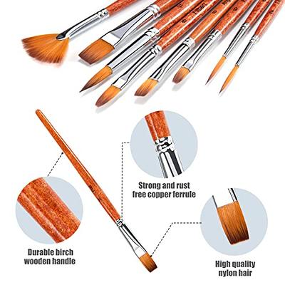 Paint Brushes for Acrylic Painting Artist Paint Brush Set 24 Acrylic Oil  Paint Brushes Set Knife for Acrylic, Oil, Watercolor and Gouache with Cloth  Roll and Painting Knife