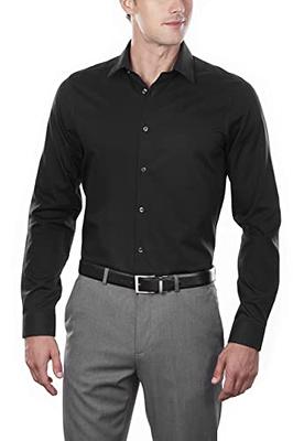 Calvin Klein Refined Cotton Slim Fit Grid Spread Collar Dress