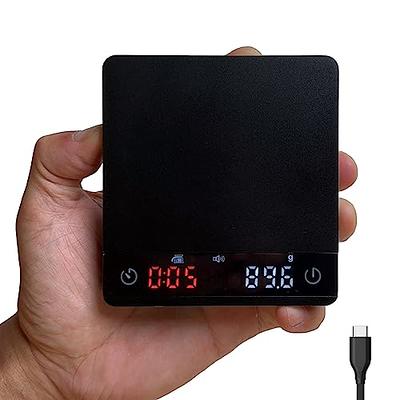 Rechargeable Espresso Scale, Small Coffee Scale, Auto Timer & Auto Tare, 3  Operating Modes, 2000g x 0.1g, TOPWEIGH Automatic Espresso Scale with  Travel Case, Easy to Use, 70 oz by 0.01 Ounces