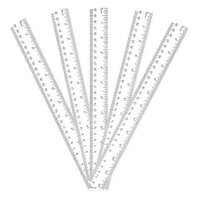 30 Pcs 12 Inch Ruler Bulk Plastic Flexible Rulers with Inches and  Centimeters Kids Ruler Straight Measuring Drafting Tools for School  Education