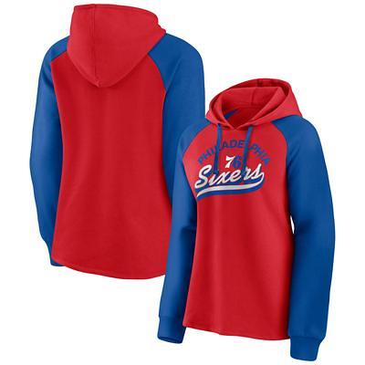 Women's New Era Royal Philadelphia 76ers Colorblock Raglan Long Sleeve  T-Shirt