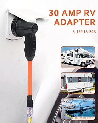 30 Amp RV to House 110/120V Adapter,Camper Trailer RV Plug into Regular  110V Power