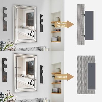 Lavish Home Wall-Mounted Bathroom Organizer - Medicine Cabinet or