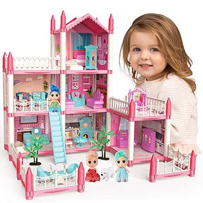 Elf Lab Dollhouse Dreamhouse Building Toys, Princess Doll House, Playset  with Lights, Furniture, Accessories and Dolls, Cottage Pretend Doll House