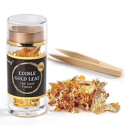  24K Edible Gold and Silver Leaf Flakes for Food