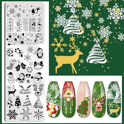 Biutee 5pcs Nail Stamping Plates + 1 Stamper + 1 Scraper Lace Flower Animal