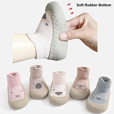 Women's Soft Bottom Bounce Lightweight Socks Shoes, Non Slip Elastic Wear  Resistance White Walking Boots