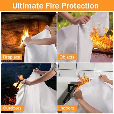 Safewayfire Emergency Fire Blanket, Fire Safety Blanket for Kitchen,  Fiberglass Fire Blankets, Fireproof Blankets for Home, School, Fireplace,  Grill