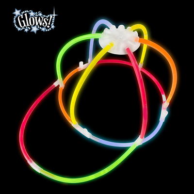 100 Glow Sticks Bracelets Necklaces Party Favors Disco Rave Bag