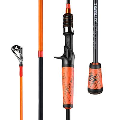 Sougayilang Fishing Pole, Composite Glass & Carbon Fiber Blanks Spinning Rod,  2Pc Fishing Rod with EVA Handle Fishing Rod-1.8m-Casting : :  Sports, Fitness & Outdoors