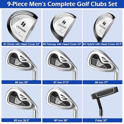 Tangkula 10 Pieces Men's Complete Golf Clubs Package Set Right Hand,  Includes 460cc Alloy Driver, 3# Fairway Wood, 4# Hybrid, 6#, 7#, 8#, 9# &  P# Irons, Pullet Putter & Golf Stand Bag (Grey+Blue) - Yahoo Shopping