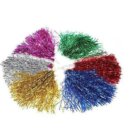 100 Pack Cheerleading Pom Pom Bulk Plastic Cheer Pom Poms Cheerleader  Pompoms Cheering Hand Flowers with Handle for Kids Adults Sports Dance  Match