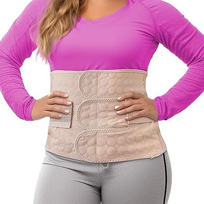 Abdominal Binder Shaper Compression Stomach Wrap for Sports Navel Umbilical  Pink 