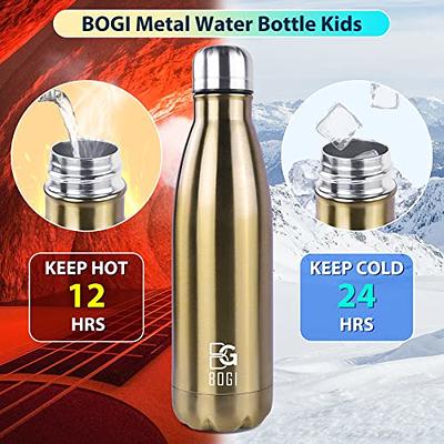 BJPKPK Stainless Steel Water Bottles 17oz Insulated Kids Water Bottle  Dishwasher Safe Sports Water Bottles for School-Yellow