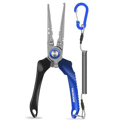 Fishing Pliers, Multifunction Fishing Gear, Resistant Fishing Tools, with  Lanyard Fish Line Cutters Split Ring Hook Remover, Rubber Handle for