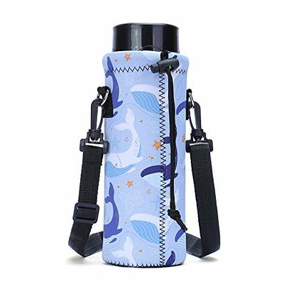 18 Oz Neoprene Water Bottle Sleeve/Pouch with Adjustable Shoulder Stra 