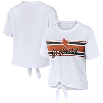 Houston Astros WEAR by Erin Andrews Women's Front Tie T-Shirt - White