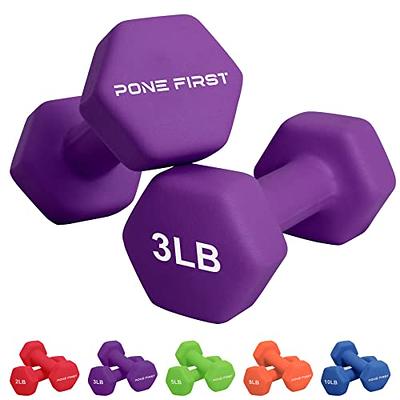 PONE FIRST Dumbbell Hand Weight Pairs – Neoprene Dumbbell Exercise