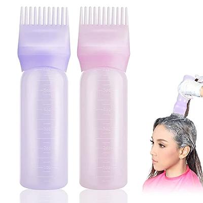 2Pcs Root Comb Applicator Bottle,6 Ounce Hair Oil Applicator for Hair  Dyeing Nursing(Pink and Purple) - Yahoo Shopping