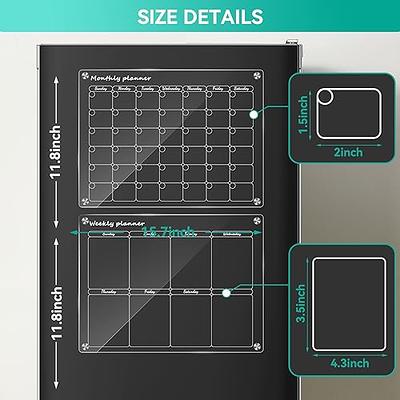  DIYMAG 4Pcs Acrylic Magnetic Dry Erase Calendar for