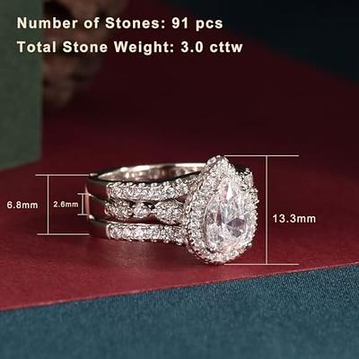 Blongme Wedding Band for Women Guard Ring Enhancers Engagement Promise  Bridal 925 Sterling Silver Moissanite Cubic Zirconia