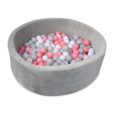 Foam Ball Pit- Gray Ball Pit for Kids 36x11 with 200 Colored 2.2 Plastic  Balls. Ball Pit for Toddlers, Babies, Young Children. Hours of Healthy