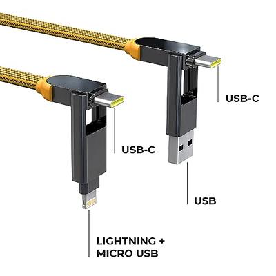 Rolling Square inCharge XL 6-in-1 Multi Charging Cable, Portable USB and USB -C Cable with 100W Ultra-Fast Charging Power, 10 Ft/3m, Summit Yellow -  Yahoo Shopping