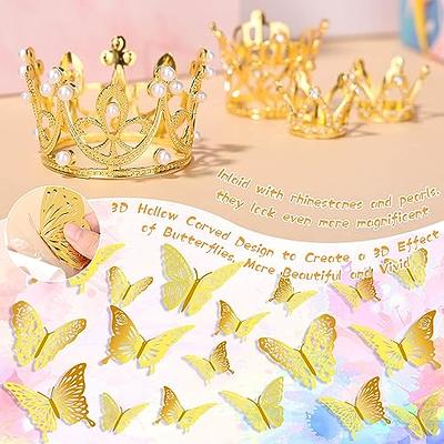 24 Pcs Feather Butterflies Decorations Colorful Monarch Butterfly Decor 3d  Monarch Butterfly Wall Decal Crafts Floral Flower Arrangements Supplies For