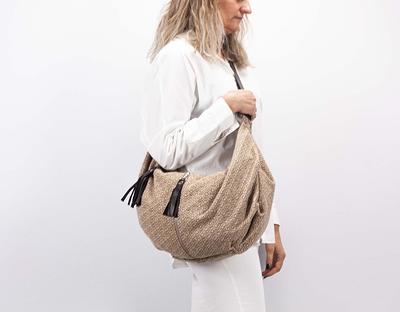 Hereu Luna Woven-panel Leather Cross-body Bag