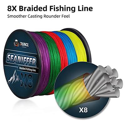 Reaction Tackle Braided Fishing Line- NEW NO FADE Low-Vis Green 