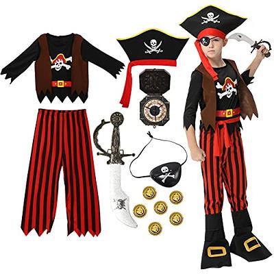 Jiuguva 2 Pcs Medieval Retro Style Viking Long Sleeve Shirts Renaissance  Costume Men Halloween Pirate Hippie Cosplay Party