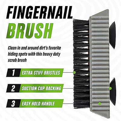 Grip Clean Hand Cleaner for Auto Mechanics - Heavy-Duty Pumice Soap + Fingernail Brush, All Natural and Dirt Infused for Dry Hands, Brown