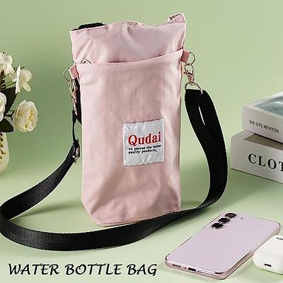 Half Gallon Water Bottle with Storage Pocket Portable Water Cup with Bottle Sleeve Adjustable Strap Water Kettle Home Office Travel Gym Sports Water