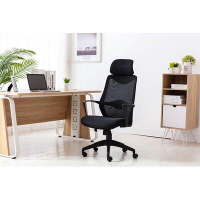 Isairis Ergonomic Office Chair with Adjustable Headrest and Armrests Inbox Zero Frame Color: Black