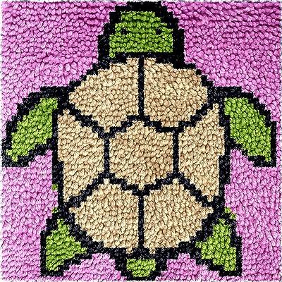 Beginner Mini Size Latch Hook Kits Set Sea Turtle Acrylic Yarn Small  Cushion,Mat,Cartoon Pattern Craft Kits with Printed Canvas for Starter Kids  Adults - 12 x 12 Inch - Yahoo Shopping