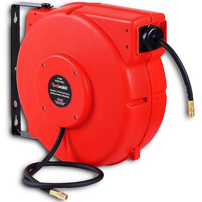 3/8 in. x 50 ft. Enclosed Retractable Air Hose Reel with 1/4 in. MNPT  Fitting - Yahoo Shopping