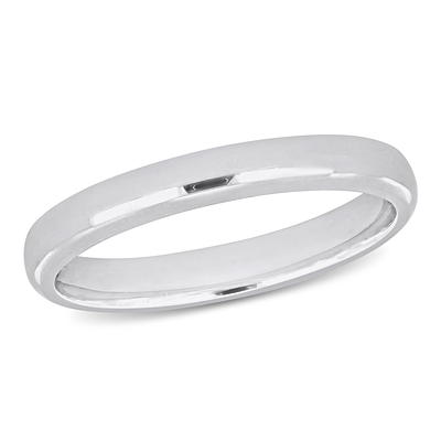 Sterling Silver 2.5mm Comfort Fit Milgrain Edge Wedding Band