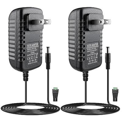  12V 2A Power Supply AC Adapter, AC 100-240V to DC 12 Volt  Transformers, 2.1mm X 5.5mm Wall Plug (12 Volt - 2amp - 2pack) : Electronics