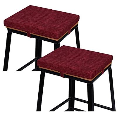 baibu Set of 2 Rectangle Bar Stool Cushions, Non-Slip Dining Bar