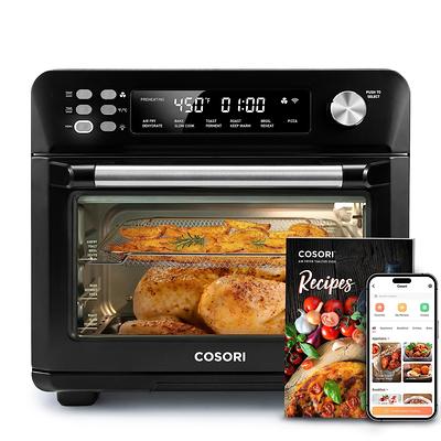  VAL CUCINA Infrared Heating Air Fryer Toaster Oven, Extra Large  Countertop Convection Oven 10-in-1 Combo, 6-Slice Toast, Enamel Baking Pan  Easy Clean with Recipe Book, Black Matte Stainless Steel: Home 
