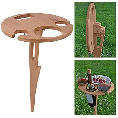 Wood Portable Wine Picnic Table