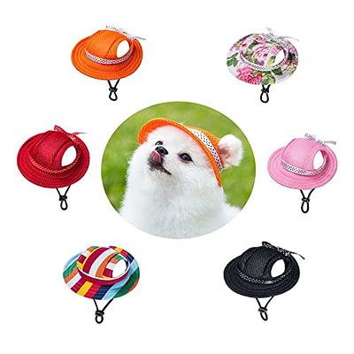  Sebaoyu Dog Hat for Small Medium Dogs, Dog Sunglasses Summer  Fall Baseball Cap Pet Puppy Visor Hats Sunbonnet Outfit with Ear Holes  Doggy Cat Goggles Breed (Small) : Pet Supplies