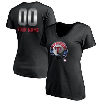 Texas Rangers Fanatics Branded Women's Red White & Team V-Neck T