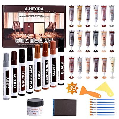 Wood Furniture Repair Kit - Set of 39 - Hardwood Floor Repair Kit Wood  Filler, Furniture Repair Kit