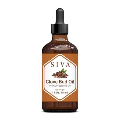 Siva Clove Bud Essential Oil 4oz (118 ml) Premium Essential Oil with Dropper  for Diffuser, Aromatherapy, Dental Care, Hair Care & Massage - Yahoo  Shopping