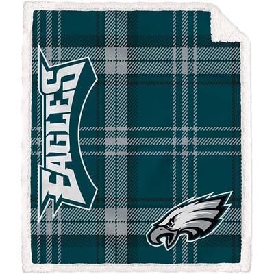 Nfl New York Giants Legacy Script Sherpa Flannel Fleece Blanket