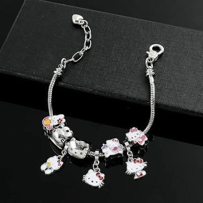 VTELI Cute charm bracelet for women and Girls with kitty cat style, This  kids' chain bracelet is perfect for girls and makes an ideal birthday gift  for them. - Yahoo Shopping