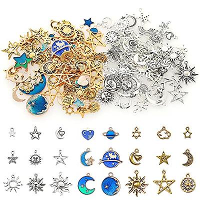 DICOSMETIC 150pcs 3 Colors Book Charms Alloy School Theme Charms 3D Holy Bible Charms Antique Golden Bronzer and Silver Small Study Charms for