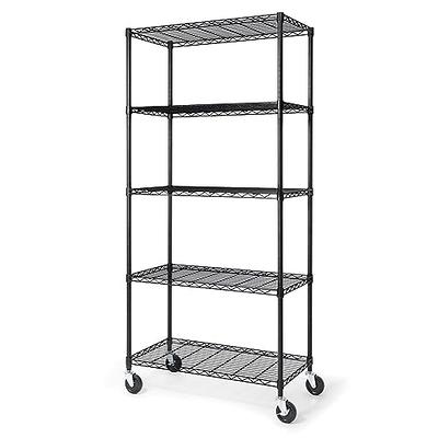 4-Tier Metal Folding Rack with Wire Shelves