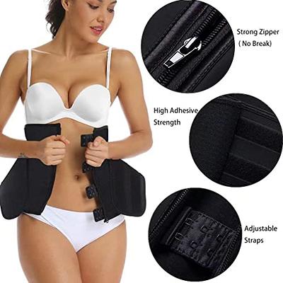 Waist Trainer For Women Plus Size Two Belts Neoprene Workout Corset Waist  Cincher Trimmer With Zipper